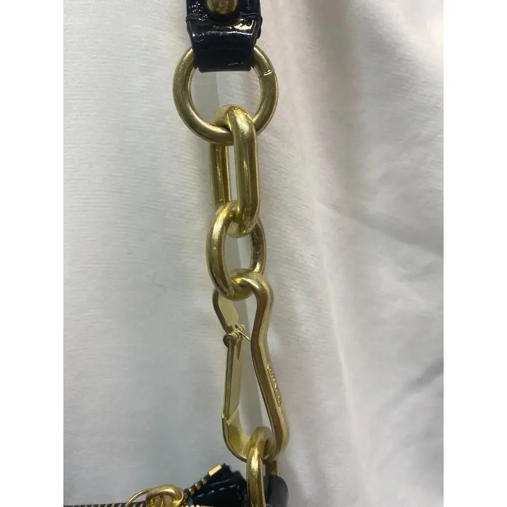 Coach Kristin Patent Leather Hobo Shoulder Bag AND Trifold wallet preowned